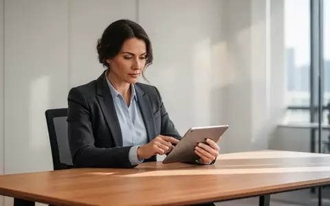 Personalabteilungsleiter bei der Arbeit an einem Tablet in einem modernen Büro. - Foto: über boerse-global.de