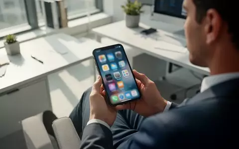 Eine Person hält ein Smartphone in einer modernen Büroumgebung, während sie Apps nutzt, ohne erkennbare Texte oder Logos. - Foto: über boerse-global.de