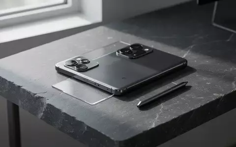 Modernes Smartphone auf einem dunklen Schreibtisch in einer minimalistischen Büroumgebung. - Foto: über boerse-global.de