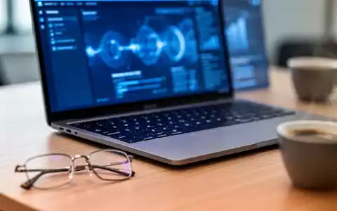 Nahaufnahme eines modernen Laptops auf einem Bürotisch mit Fokus auf die Tastatur bei gedimmter, professioneller Beleuchtung. - Foto: über boerse-global.de