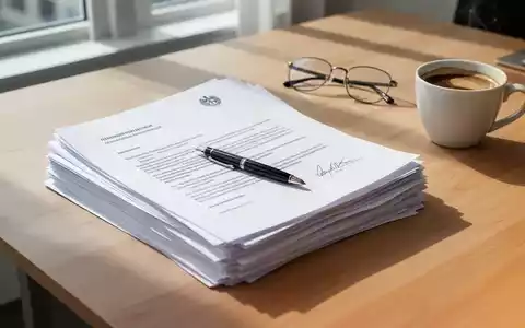 Ein moderner Schreibtisch in einem hellen Büro mit Dokumenten, einer Brille und einer Kaffeetasse bei natürlichem Tageslicht. - Foto: über boerse-global.de