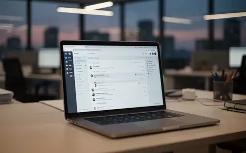 Ein Laptop in einem modernen, menschenleeren Büro am Abend, der auf die Risiken automatisierter E-Mail-Antworten hindeutet. - Foto: über boerse-global.de