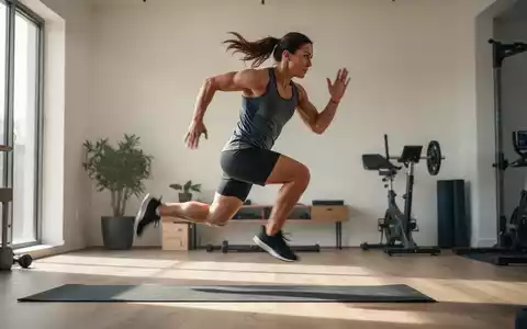 Eine sportliche Person in einem hellen Raum während einer hochintensiven Trainingseinheit. - Foto: über boerse-global.de