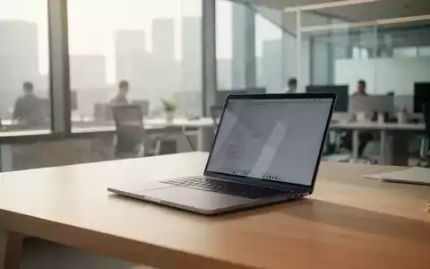 Ein moderner, aufgeräumter Arbeitsplatz mit einem geöffneten Laptop in einem hellen, professionellen Büro. - Foto: über boerse-global.de