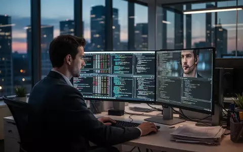Ein IT-Administrator arbeitet konzentriert an einem Computerbildschirm mit Systemprotokollen in einem modernen Büro. - Foto: über boerse-global.de