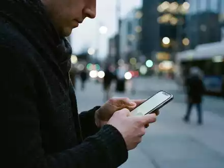 Nahaufnahme einer Person, die ein Smartphone hält, um eine Messaging-App zu bedienen, in einer natürlich beleuchteten Umgebung. - Foto: über boerse-global.de