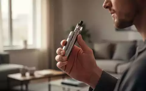 Eine Person hält eine E-Zigarette in der Hand, während sie in einem modern eingerichteten Raum sitzt. - Foto: über boerse-global.de