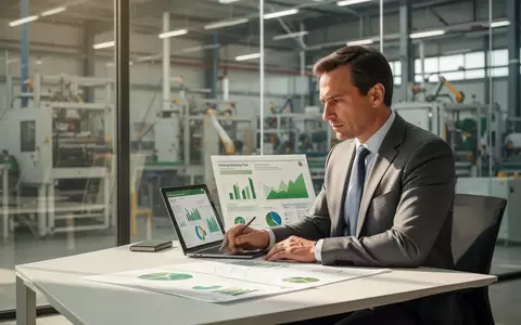 Führungskraft im modernen Büro bei der Analyse von Nachhaltigkeitsdaten zur CSRD-Berichterstattung. - Foto: über boerse-global.de