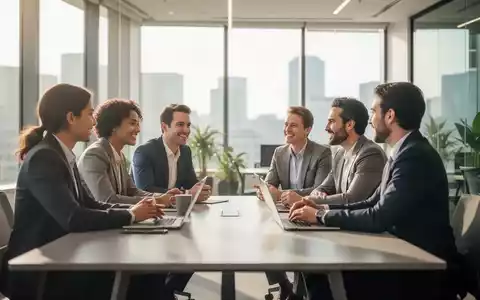 Ein diverses Team führt in einem hellen, modernen Büro ein natürliches und kooperatives Gespräch an einem Konferenztisch. - Foto: über boerse-global.de