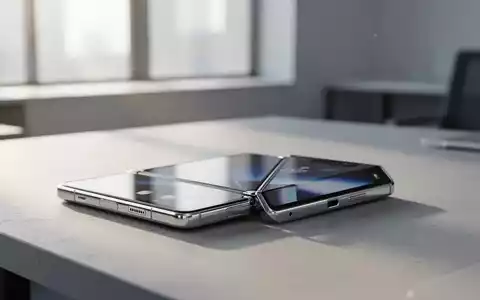 Ein hochwertiges faltbares Smartphone liegt auf einem minimalistischen Schreibtisch in einem modernen Büro. - Foto: über boerse-global.de