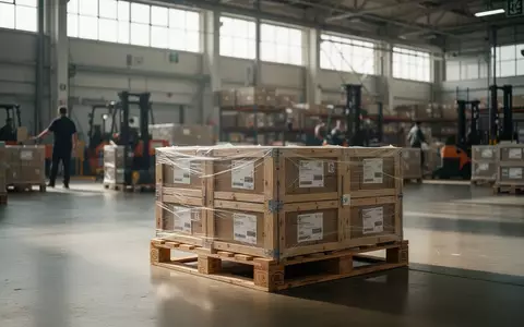 Paletten mit Frachtgut in einer Lagerhalle, die für den internationalen Warenverkehr genutzt wird. - Foto: über boerse-global.de