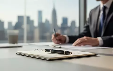 Ein Finanzanalyst arbeitet an einem modernen Schreibtisch in einem hellen Büro mit Stadtblick. - Foto: über boerse-global.de