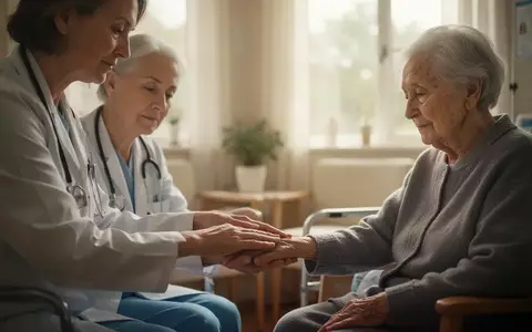 Eine medizinische Fachkraft führt in einem hellen, ruhigen Patientenzimmer eine Akupressurbehandlung bei einem Patienten durch. - Foto: über boerse-global.de