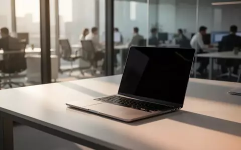 Ein minimalistischer, moderner Arbeitsplatz in einem hellen Büro mit natürlichem Lichteinfall. - Foto: über boerse-global.de