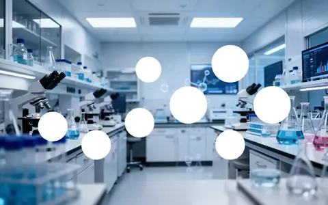 Abstrakte Darstellung eines modernen pharmazeutischen Labors mit Fokus auf Biotechnologie und klinische Forschung. - Foto: über boerse-global.de