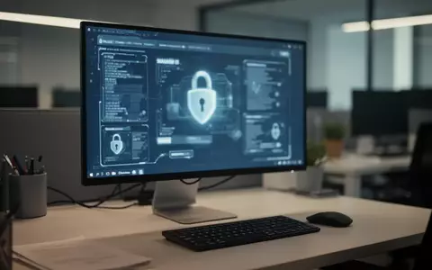 Ein beleuchteter Computerbildschirm in einem modernen Büro als Symbol für Cybersicherheit und IT-Risiken. - Foto: über boerse-global.de