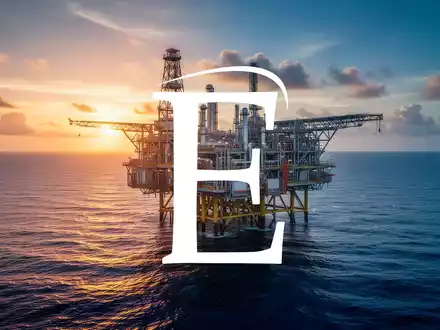Moderne Offshore-Erdgasplattform bei Sonnenaufgang auf dem offenen Meer. - Foto: über boerse-global.de