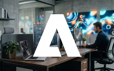 Modernes, minimalistisches Büro-Interieur mit abstrakten digitalen Elementen, die intelligente Workflow-Automatisierung symbolisieren. - Foto: über boerse-global.de