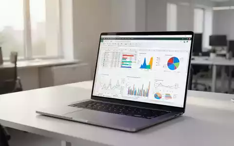 Ein moderner, heller Arbeitsplatz mit einem Laptop, auf dem komplexe Datentabellen und Analysen zu sehen sind. - Foto: über boerse-global.de