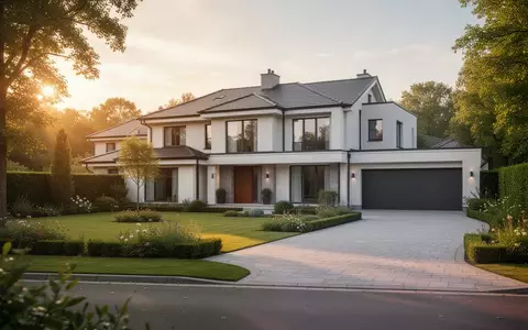 Ein gepflegtes Einfamilienhaus mit Garten und Zufahrt bei natürlichem Tageslicht, das eine wirtschaftliche Einheit bildet. - Foto: über boerse-global.de