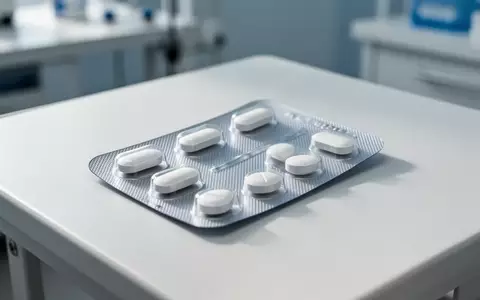 Nahaufnahme einer Medikamentenblisterpackung auf einem sauberen medizinischen Tisch in einer klinischen Umgebung. - Foto: über boerse-global.de