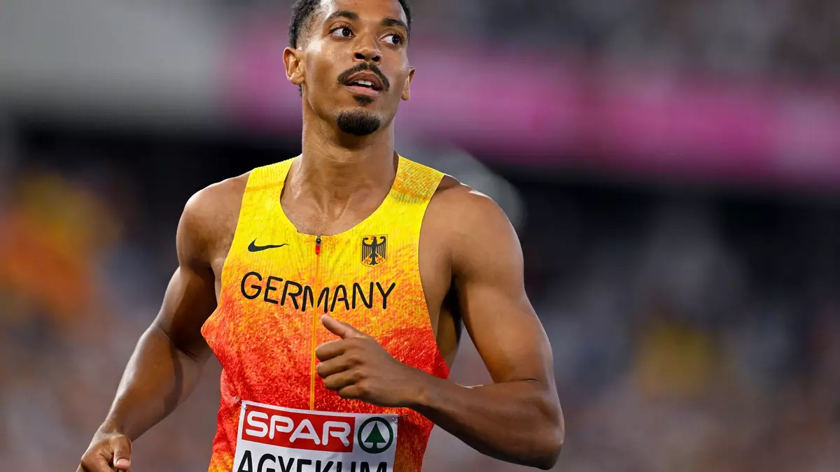 Nur Weltrekordhalter Karsten Warholm war im EM-Finale schneller als Emil Agyekum. - Bild: Sven Hoppe/dpa