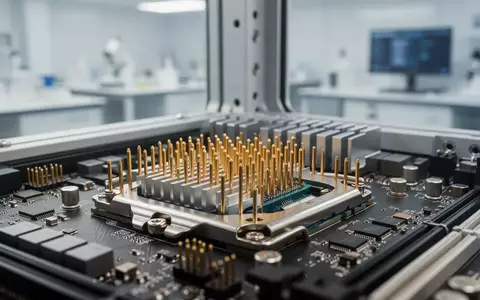 Nahaufnahme eines modernen Computer-Mainboards mit Fokus auf den CPU-Sockel und hochwertige Hardware-Komponenten. - Foto: über boerse-global.de