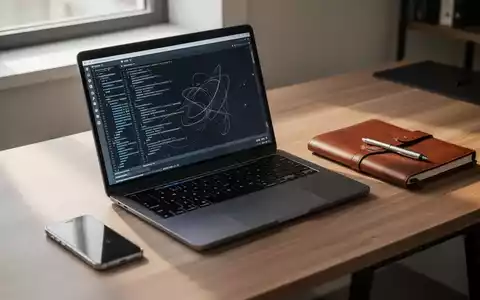 Ein moderner, aufgeräumter Arbeitsplatz mit einem Laptop und einem Notizbuch auf einem Holztisch bei natürlichem Tageslicht. - Foto: über boerse-global.de