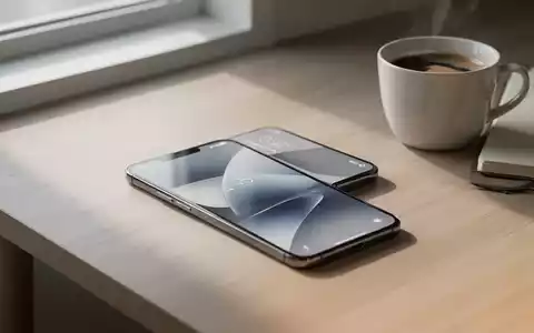 Ein modernes Smartphone auf einem minimalistischen Schreibtisch neben einem Notizbuch bei natürlichem Tageslicht. - Foto: über boerse-global.de