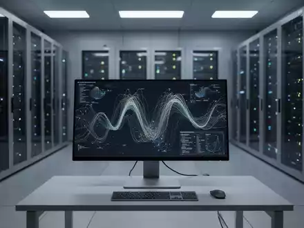 Ein moderner, minimalistischer Serverraum in einem Unternehmen mit Fokus auf KI-Infrastruktur und Datenverarbeitung. - Foto: über boerse-global.de
