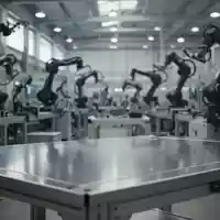 Ein moderner, aufgeräumter Arbeitsplatz in einer hochtechnisierten Industriehalle, der den technologischen Wandel symbolisiert. - Foto: über boerse-global.de