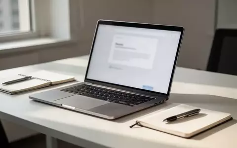 Ein moderner, aufgeräumter Arbeitsplatz mit einem Laptop auf einem Schreibtisch in hellem, natürlichem Licht. - Foto: über boerse-global.de
