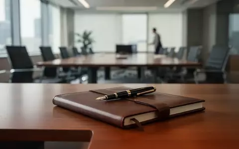 Ein Schreibtisch in einem modernen Büro mit einem Notizbuch und Stift, symbolisch für arbeitsrechtliche Verhandlungen. - Foto: über boerse-global.de