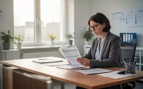 Ein professioneller Arbeitsplatz in einer Verwaltung mit Dokumenten zur Krankenversicherung bei natürlichem Licht. - Foto: über boerse-global.de