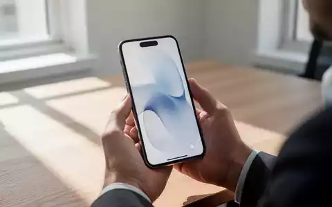 Eine Person hält ein modernes Smartphone in einem hellen Büro, wobei das Display ein flüssiges Design-Konzept zeigt. - Foto: über boerse-global.de