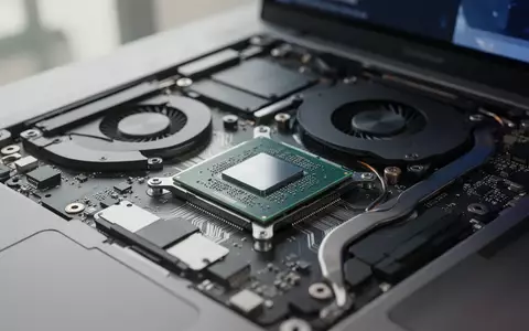Detailaufnahme des Prozessors und der Hardware in einem modernen Laptop während der Arbeit. - Foto: über boerse-global.de