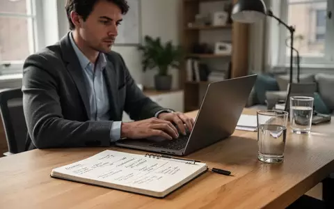 Eine fokussierte Person arbeitet an einem sauberen Schreibtisch in einem hellen, modern eingerichteten Büro. - Foto: über boerse-global.de