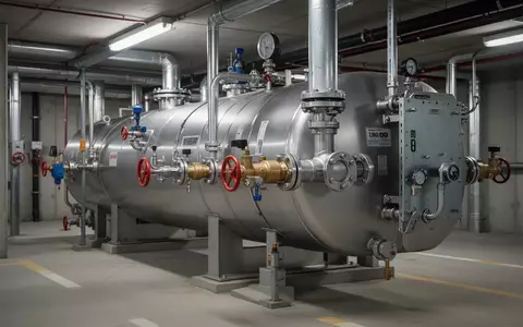Ein professionell gesicherter Heizöltank in einem Kellerraum zur Darstellung von Hochwasserschutzmaßnahmen. - Foto: über boerse-global.de