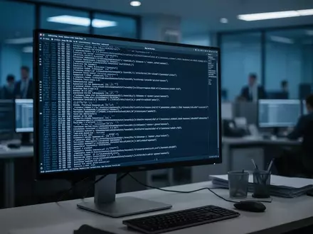 Ein moderner Computerbildschirm in einem FBI-Büro zeigt Datenströme in einer professionellen, ruhigen Arbeitsumgebung. - Foto: über boerse-global.de