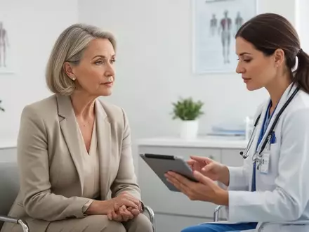 Eine Ärztin bespricht medizinische Vorsorgeergebnisse mit einer Patientin in einer modernen Praxis. - Foto: über boerse-global.de
