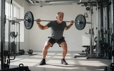 Eine Person beim gezielten Krafttraining in einem hellen, modernen Fitnessstudio zur Förderung der langfristigen Gesundheit. - Foto: über boerse-global.de