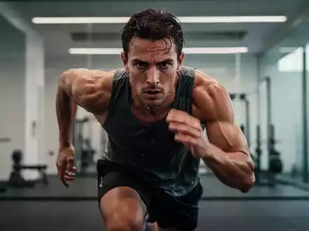 Ein fokussierter Sportler bei einer intensiven Trainingseinheit in einem modernen Fitnessraum. - Foto: über boerse-global.de