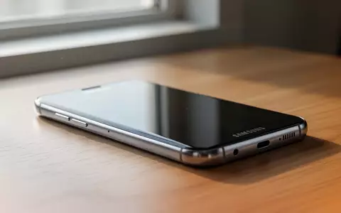 Ein modernes Samsung-Smartphone liegt auf einem Holztisch in weichem Tageslicht. - Foto: über boerse-global.de