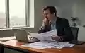 Ein besorgt wirkender Manager in einem modernen Büro beim Prüfen von Finanzunterlagen an einem Schreibtisch. - Foto: über boerse-global.de