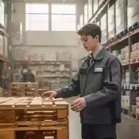 Junger Mitarbeiter in der Lagerhalle eines modernen Supermarktes während der Arbeit. - Foto: über boerse-global.de