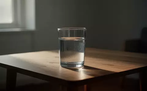 Ein Glas frisches Wasser auf einem schlichten Holztisch in gedämpftem, natürlichem Licht. - Foto: über boerse-global.de