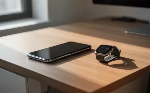 Ein modernes Smartphone und eine Smartwatch liegen auf einem sauberen Schreibtisch in einem hellen, minimalistischen Büro. - Foto: über boerse-global.de