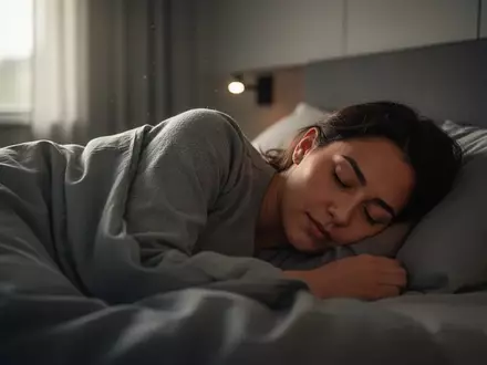 Eine schlafende Person in einem modern eingerichteten, ruhig beleuchteten Schlafzimmer bei natürlichem Morgenlicht. - Foto: über boerse-global.de