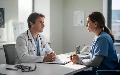 Ein Arzt im Gespräch mit einem Patienten in einer hellen, modernen medizinischen Praxis. - Foto: über boerse-global.de