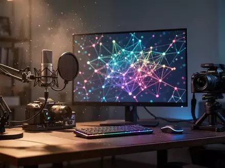 Modernes Home-Office-Setup mit hochwertiger Streaming-Ausrüstung und atmosphärischer Beleuchtung. - Foto: über boerse-global.de